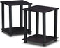 Furinno SIMPLISTIC Side Table Set of 2, 2-Tier Square Modern End Table by Furinno-FitsYourSpaceFitsYourBudget