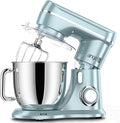 Mini Angel Stand Mixer,10-Speed Kitchen Electric Mixer,Tilt-Head Food Mixer with Dough Hook, Wire Whisk, Flat Beater, Stainless Steel Bowl (Blue2, 5QT)