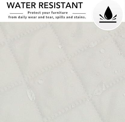 Easy-Going Reversible Couch Cover, Large Futon Sofa, Ivory/Ivory | Machine - Image 5