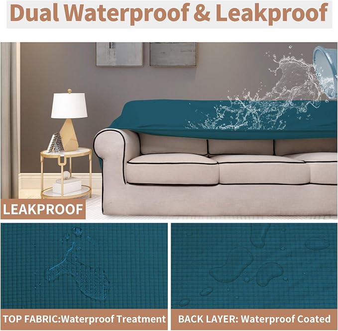 Easy-Going 100% Waterproof Couch Cover, 3 Cushion Oversized Sofa Cover | - Image 3