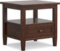 SIMPLIHOME Warm Shaker End Table by SimpliHome