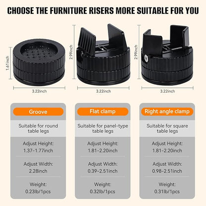 Adjustable Furniture Risers 1 inch - Image 2