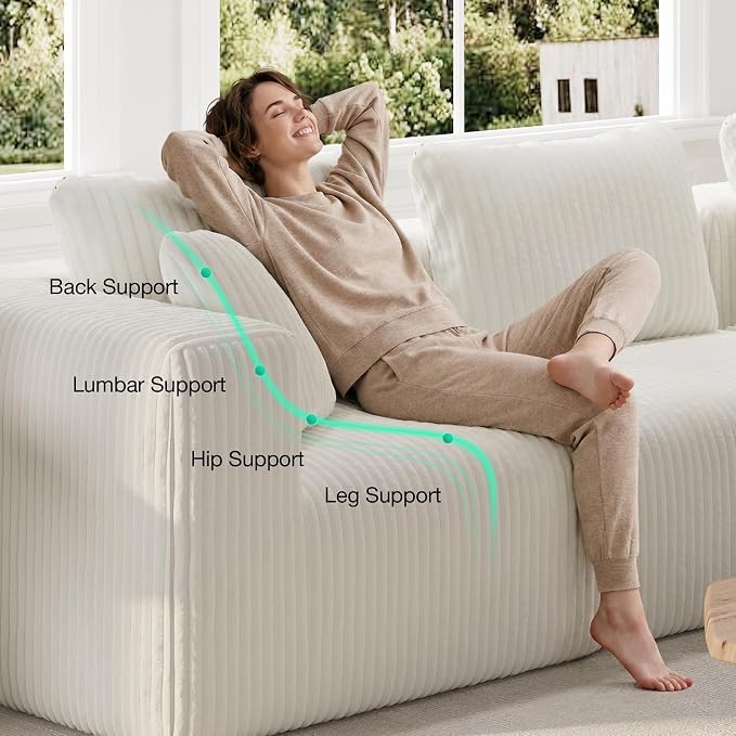 Novilla Modular Sectional Sofa, Modern Cloud Sectional Couch - Image 9