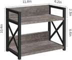 YINMIT Countertop Shelf Organizer,Coffee Bar Accessories,Spice Rack,Coffee Counter Shelf,2 Tier Coffee Organizer Station for Mugs,Cups,Cream,Syrup(Rusti Grey, Small)