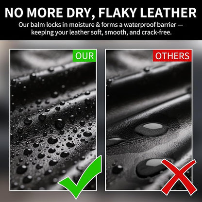 Leather Recoloring Balm with 100ml Mink Oil, Car Seats, Dye & Restorer - Image 5