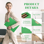 36 Pcs Classification Folders Letter Size, Back to School Supply for Teacher, Student, 2 Pocket Dividers Pressboard File Folder Bulk with 2 Fasteners, 2 in Expanding File Organizer (Green)