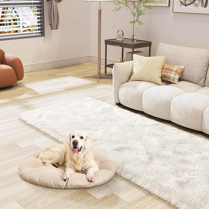 LOCHAS 2x6 Runner Rugs for Hallway, Fluffy Area Rugs for Bedroom, Cream | Ultra - Image 4