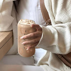 Gingerbread Christmas 16oz Can Glass Tumbler with Bamboo Lid & Straw - Iced Coffee Cup for Women Girls, Aesthetic Cups Gifts for Xmas
