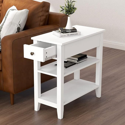 ChooChoo Side Table Living Room, Narrow End Table by ChooChoo
