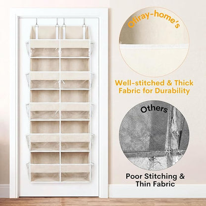 Ofiray-home Over the Door Organizer 5 Tiers, Extra Large Behind Door Storage of - Image 7