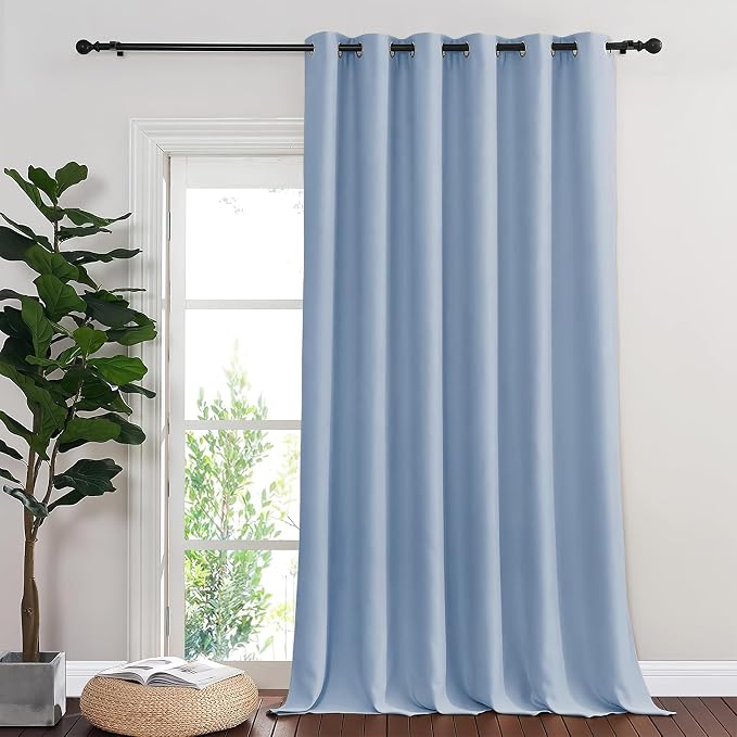 NICETOWN Room Divider Curtain 132 Inches Long, Wide Blackout Sliding Door by NICETOWN