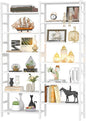 Homykic Double Wide Bamboo Bookshelf White, 6-Tier Large Open Bookcase by Homykic