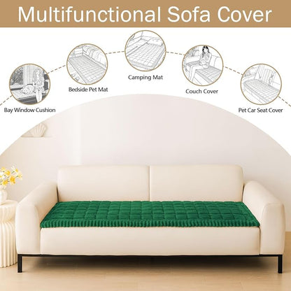 Couch Cover for Dogs, Washable Non Slip Plush Flannel Sofa Protector | Thick - Image 3