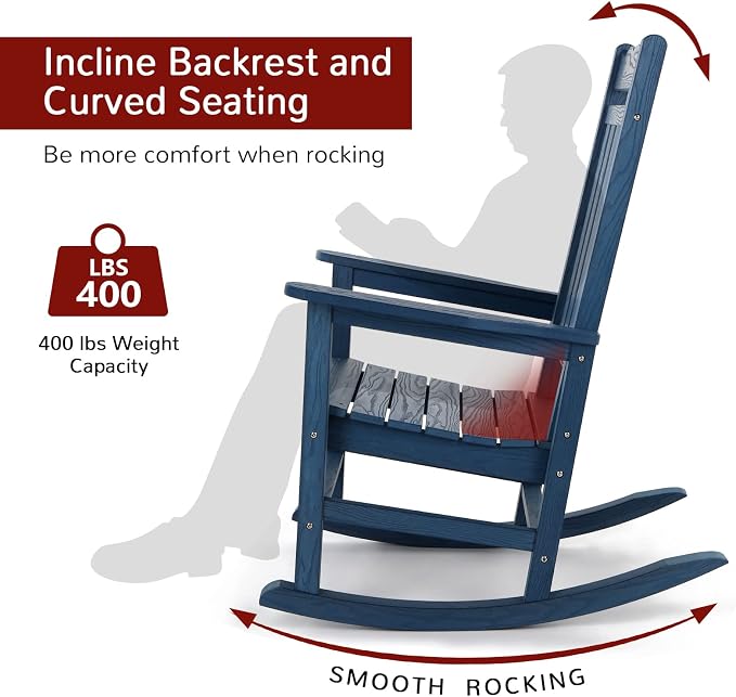 Stoog All-Weather Patio Rocking Chairs Set of 2 - Image 5