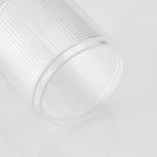 Glass Cotton Jar Holder Silver Lid, Elegant Bathroom Storage Canister for Qtips, Cotton Balls, Floss, Makeup Organizer, Vanity Bathroom Organization