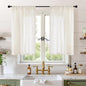 BGment Short Ivory Linen Curtains 40 Inches Long by BGment