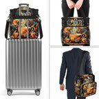 coffee beans cup cartoon Coffee Maker Carring Bag Travel Carrying Storage Tote Bag Compatible with Keurig K-Mini or K-Mini Plus Portable Single Serve Coffee Brewer Case with Pockets for K-cup Pods