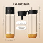 BobaMate® 25 oz Reusable Boba Cup & Tumbler with Lid, Straw, & Handle – Iced Coffee, Smoothie, Iced Matcha Cup – Spill-Proof, Shatter-Resistant, BPA-Free – Boba