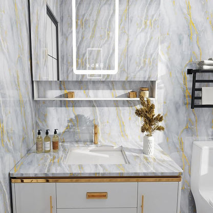White Gold Marble Contact Paper - Image 5