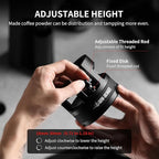 MHW-3BOMBER 58mm Espresso Tamping Station, Adjustable Height Bottomless Portafilter Tamping Station with Non-slip Silicone for 58mm Espresso Machines, Aluminum Alloy, YU Series, T5839-OS