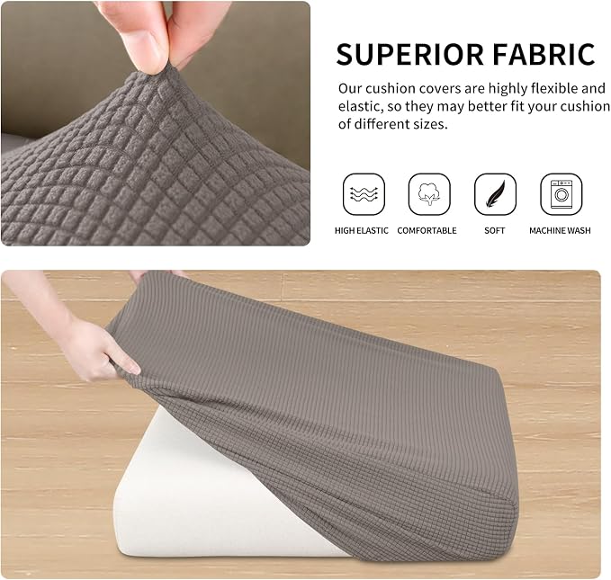 Easy-Going Stretch 2 Pieces Couch Cushion Cover - Image 5