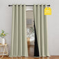 NICETOWN 100% Blackout Muted Beige Curtains 84 inches Long, Grommet Energy by NICETOWN
