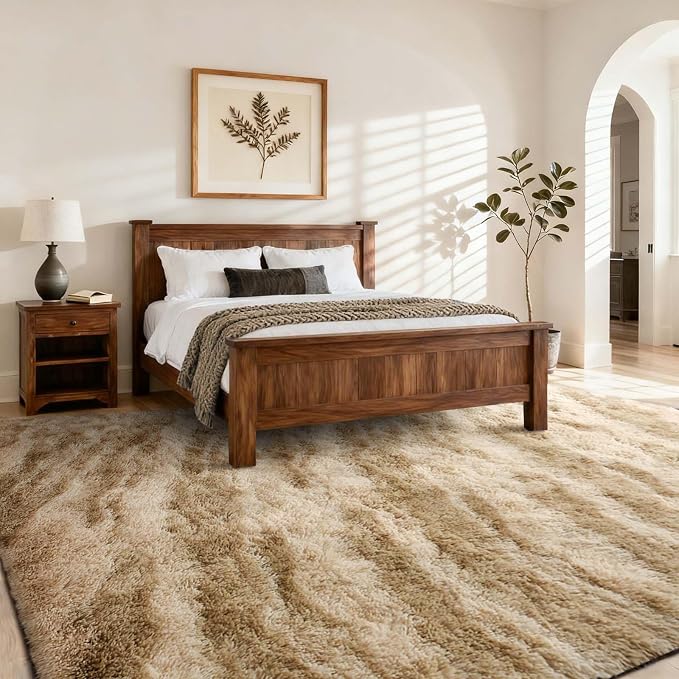 Area Rugs for Living Room, Tie-Dyed 5x8 Feet Soft Fluffy Shagg Plush Rug High - Image 3