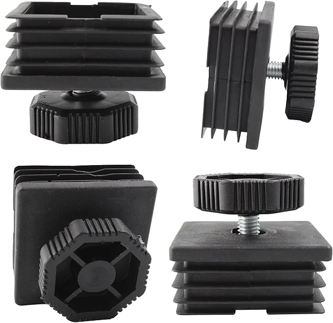 8Pcs Adjustable Leveling Feet 50 x 50mm Square Insert Kit Furniture Glide - Image 5