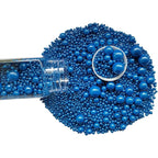 Edible Royal Blue Sugar Pearls Candy Sprinkles 120G/ 4.23Ounce Baking Cake Sprinkles Cupcake and Cake Topper Cookie Decorations Wedding Party Valentines Halloween Christmas Supplies