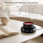 Wax Melt Warmer 3-in-1 Candle Warmer with Timer, Electric Scented Wax Melter Fragrance Wax Cube Burner for Home Bedroom Office, 8H Auto Shut Off 3 Temperature Setting (Black)
