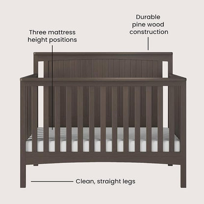 Child Craft Scout 4-in-1 Convertible Baby Crib Nursery Furniture Set - Image 4