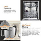 Mini Angel Stand Mixer,10-Speed Kitchen Electric Mixer,Tilt-Head Food Mixer with Dough Hook, Wire Whisk, Flat Beater, Stainless Steel Bowl (White2, 5QT)