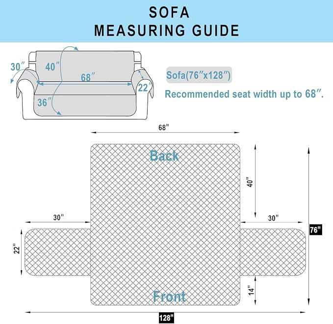 Reversible Couch Cover for 3 Cushion, Camel/Beige | Couch Cover for Sofa - Image 7