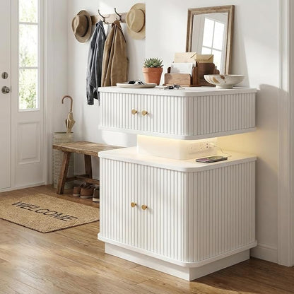 Night Stand Set 2, LED Nightstand, Bedroom Night Stand - Image 8