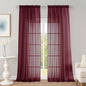 Sheer Curtains 2 Panels Set for Bedroom Living Room, Soft Solid Rod Pocket by OWENIE