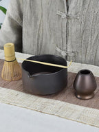 Artcome Matcha Bowl Set with Spout – Handmade Ceramic Chawan, Bamboo Whisk, Whisk Holder, Tea Scoop, and Matcha Manual – Traditional Japanese Tea Set for Matcha Lovers