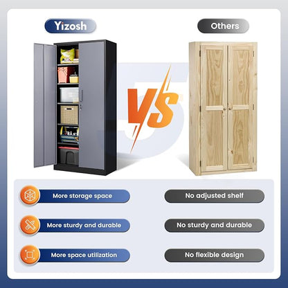 Yizosh Metal Garage Storage Cabinet - Image 7