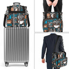 Blue Coffee Cafe Maker Carrying Bag Travel Case Compatible with Keurig K-Mini or K-Mini Plus Portable Single Serve Coffee Brewer Case with Pockets for K-cup Pods