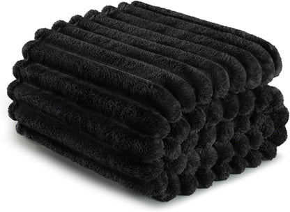 Exclusivo Mezcla Striped Fleece Throw Blanket - Image 8