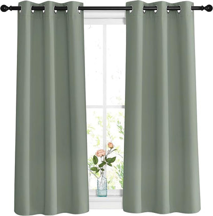 NICETOWN Short Blackout Sage Green Curtains & Drapes by NICETOWN