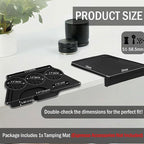 Espresso Tamping Mat - 2PCS Coffee Tamper Mat Food Grade Silicone 6mm Thick Waterproof Heat Resistant Tamp Mat Station for Espresso Machine Accessories, Multi-Use for 51/53/58mm Portafilters Matt