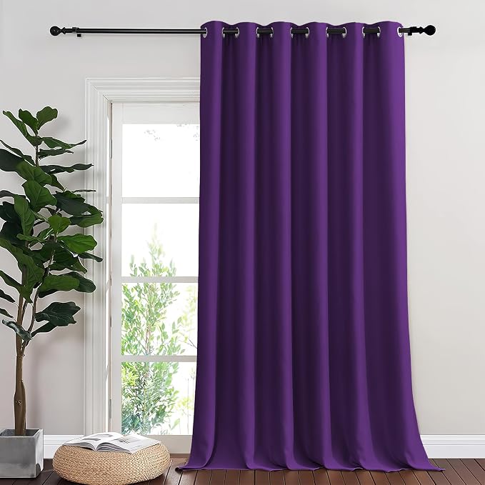 NICETOWN Blackout Sliding Glass Door Curtains, Room Darkening Thermal Insulated by NICETOWN
