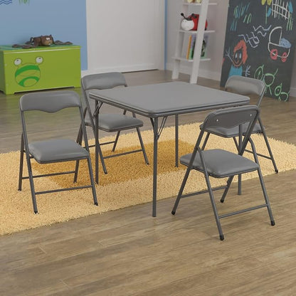 Flash Furniture Mindy Kids 5-Piece Folding Square Table and Chairs Set - Image 2