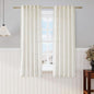 Cream Linen Curtains 63 Inch for Bedroom Natural Semi Sheer Light Filtering by Nanspring