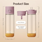 BobaMate® 25 oz Reusable Boba Cup & Tumbler with Lid, Straw, & Handle – Iced Coffee, Smoothie, Iced Matcha Cup – Spill-Proof, Shatter-Resistant, BPA-Free – Ube