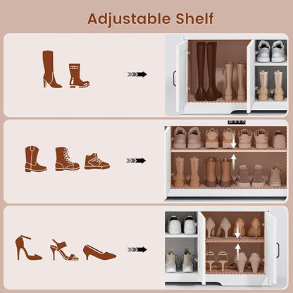 UPOSOJA 60“ Farmhouse Shoe Storage Bench - Image 5
