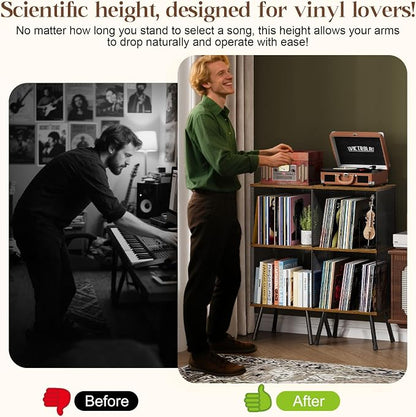 X-cosrack 3-Tier Record Player Stand, Turntable Stand - Image 4