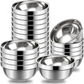 20 Pack Stainless Steel Bowls Set, 17 oz Double Walled Insulated Metal Bowl Bulk for Rice Soup Ice Cream Snacks Salad Cereal Sauces Serving, Easy to Clean, Stackable, 5.1 x 2.6 Inch