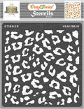CrafTreat Reusable Cheetah Print Stencil – 6x6 Inch Cheetah Skin Pattern for Cake Decorating, Furniture Painting, DIY Crafts, and Home Décor Projects
