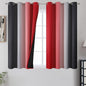Red and Black Ombre Blackout Bedroom Curtains 45 Inch Long | Room Darkening by ESTELARTEXTILER